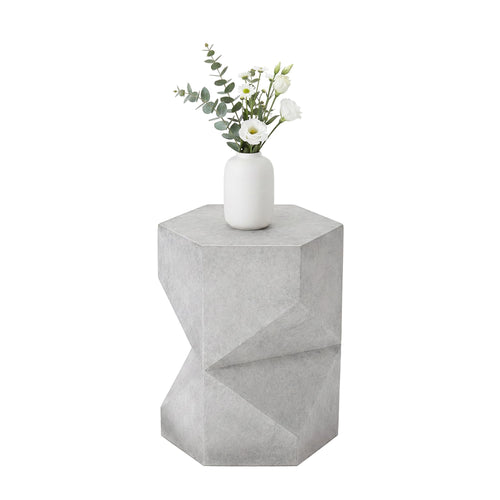 MgO Concrete Hexagonal Outdoor Side Table