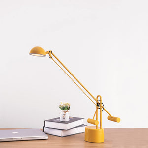 Green Adjustable LED Desk Lamp with Dome Shade