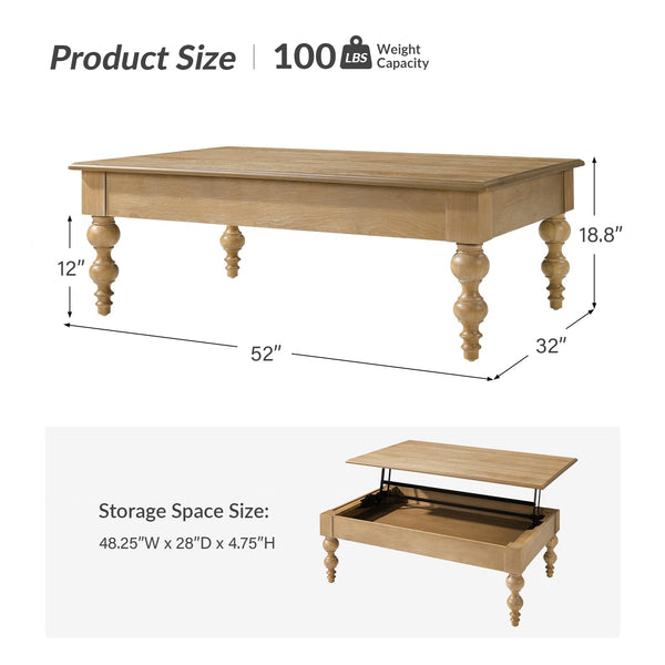 Lift Top Coffee Table with Storage