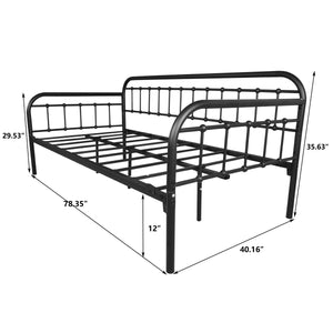 Twin Metal Daybed Frame with Sofa Bed Conversion
