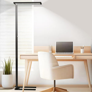 76" Motion Sensor Floor Lamp – 105W Dimmable LED, Full Spectrum, 8400LM