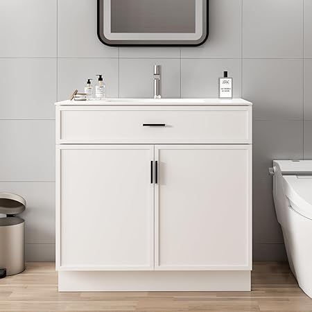 48-Inch Bathroom Vanity with Sink and Wood Cabinet