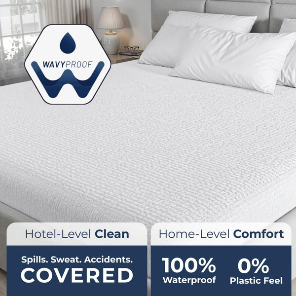 Waterproof Quilted Mattress Protector – Deep Pocket Fit, Breathable & Silent