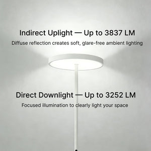 Dual-Sided Full Spectrum Floor Lamp 7200LM 4000K CRI98 with Touch Dimming