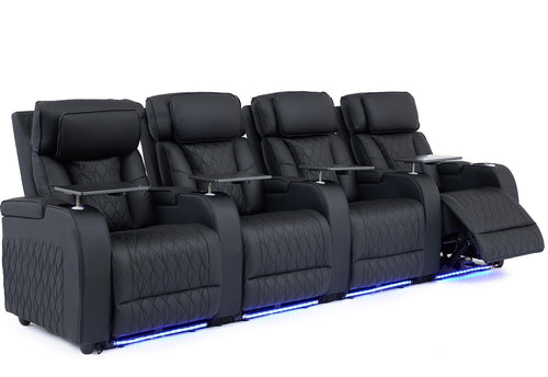 Home Theater Seating – Top Grain Leather Recliner Sofa