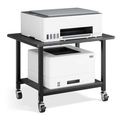 2-Tier Rolling Printer Stand with Lockable Wheels