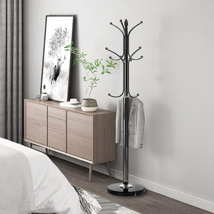 Metal Coat Rack Stand with Marble Base