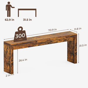 Extra Long Farmhouse Console Table 70.9 Inch