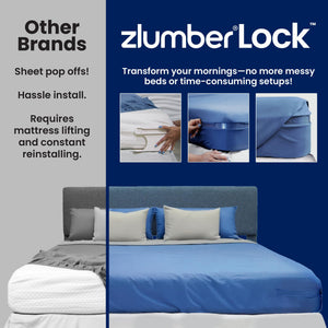 Bed Sheet Holder Straps with Heavy-Duty Mattress Clips