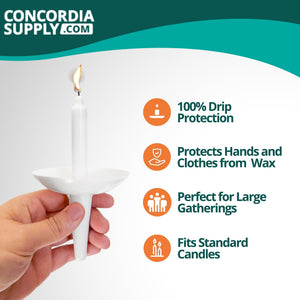 Reusable Plastic Candle Drip Protectors for Church & Memorial Services
