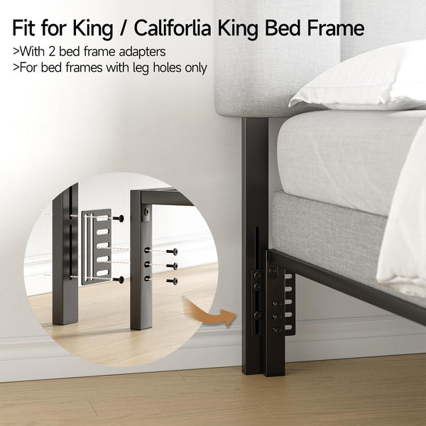 Upholstered Headboard with LED Lighting & Storage