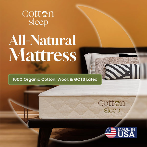Organic Cotton Hybrid Mattress – Latex, Wool & Pocket Coil, 11"