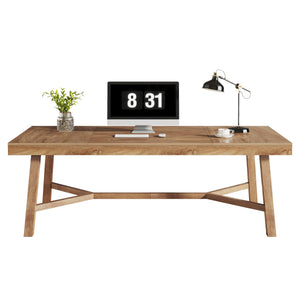 71-Inch Farmhouse Executive Desk with Metal Legs
