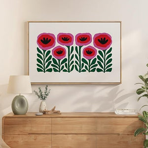 Framed Cat Canvas Wall Art 24x36 Inch