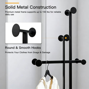 Freestanding Coat Rack with Marble Base