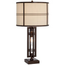 Industrial Table Lamp with Dimmer, USB Port & Nightlight – 28" Tall