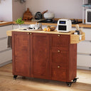 Rolling Kitchen Island with Storage