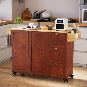 Rolling Kitchen Island with Storage