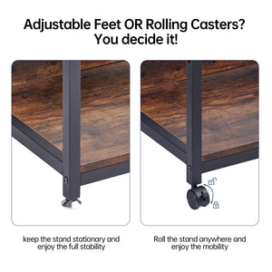 4-Tier Adjustable Printer Stand with Wheels