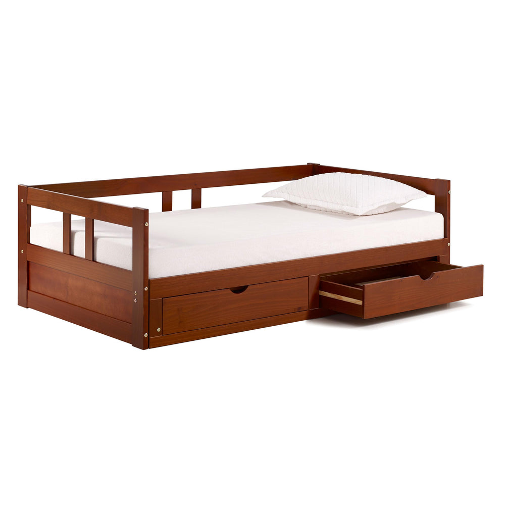 Twin to King Extendable Daybed with Trundle & Storage Drawers