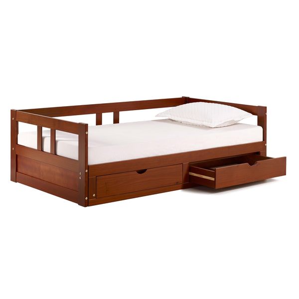 Twin to King Extendable Daybed with Trundle & Storage Drawers