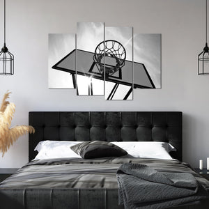 Basketball Canvas Wall Art – 4-Panel Set 32"x48"