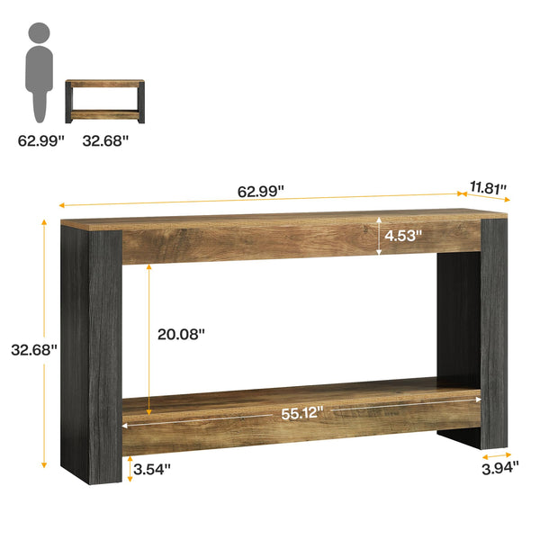63-Inch Farmhouse Console Table