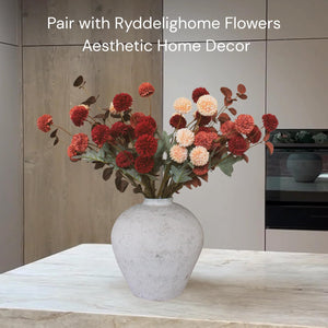Large Round Ceramic Vase – Rustic Farmhouse Decor