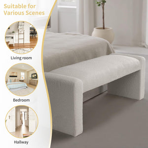 47" Upholstered Bench with Solid Wood Frame