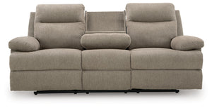 Dual Reclining Sofa with Drop-Down Table & USB Charging