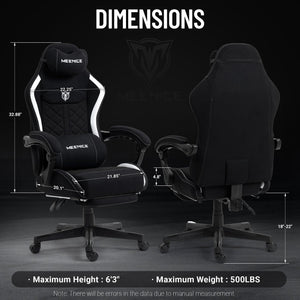 Big & Tall Gaming Chair with Pocket Spring & Massage Lumbar
