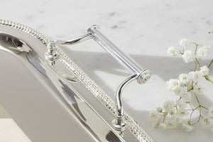 Rectangle Silverplate Tray with Handles