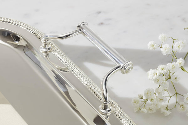 Rectangle Silverplate Tray with Handles
