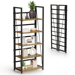 5-Tier Foldable Bookshelf