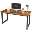 59-Inch Large Office Desk with Metal Frame and Thick Desktop