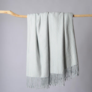 Silk Throw Blanket with Hand-Knotted Fringe