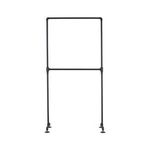 Industrial Pipe Double Rail Clothing Rack
