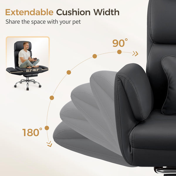 Big and Tall Ergonomic Reclining Office Chair 500LBS