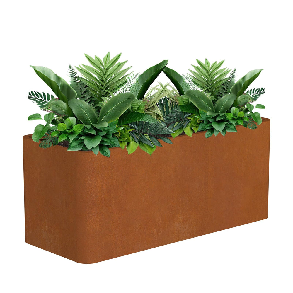 Corten Steel Rectangular Planter Box 36"L x 15"W x 15"H