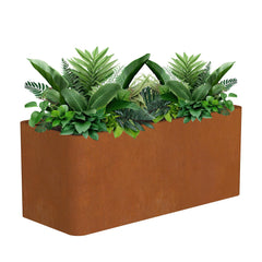 Corten Steel Rectangular Planter Box 36"L x 15"W x 15"H