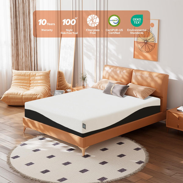 Cooling Gel Memory Foam Mattress – Twin, Full, Queen & King