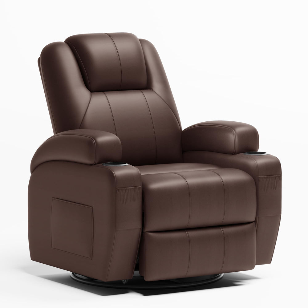 Swivel Rocker Recliner Chair with Vibration Massage