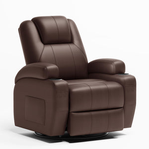 Swivel Rocker Recliner Chair with Vibration Massage