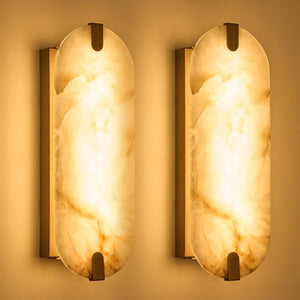 Alabaster Wall Sconces – Dimmable Natural Marble Wall Lamp