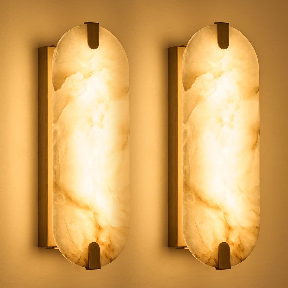 Marble Wall Sconce Dimmable Light Fixture