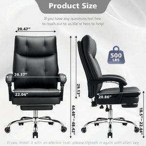 Big and Tall Ergonomic Office Chair with Footrest