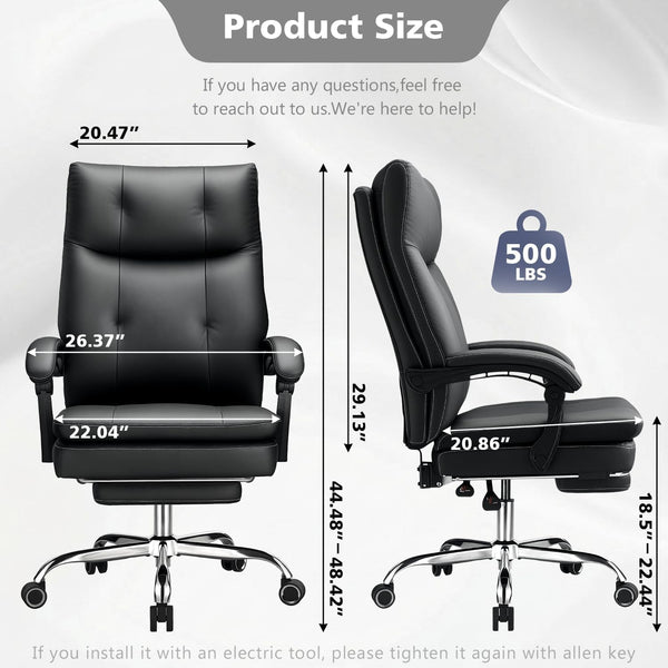 Big and Tall Ergonomic Office Chair with Footrest