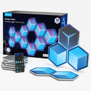 Hexagon LED Wall Light Panels - 10 Pack, Meteor Gray