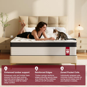 10-Inch Hybrid Mattress with Pocket Springs & Memory Foam | Full & Queen