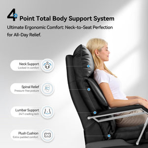 Dual Motor Electric Executive Office Chair with Footrest
